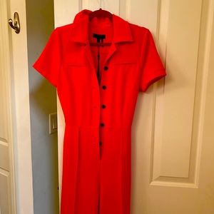 Beautiful Donna Karan red pantsuit from Saks